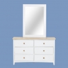Caspian 6 Drawer Dresser Cabinet With Mirror Frame